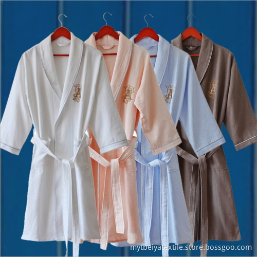 Fashion Comfortable Wholesale Heated 100% Cotton Bathrobe Hotel